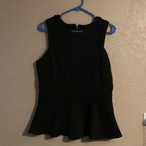 Black peplum blouse size large